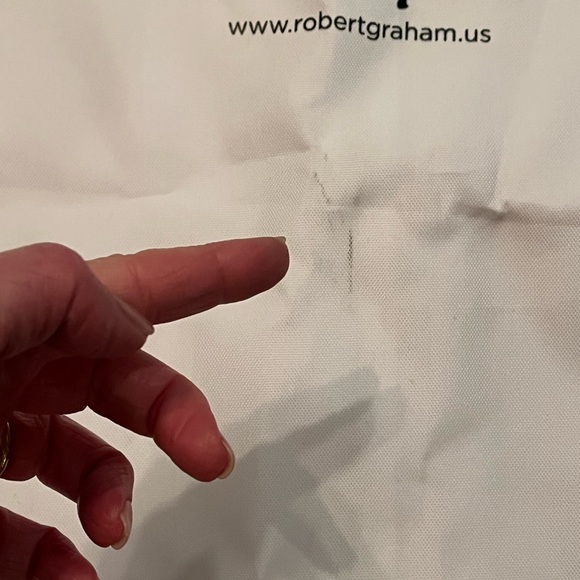 Robert Graham White Suit Garment Bag Travel Suit Shirt Protection Grommet Hang - Picture 9 of 9